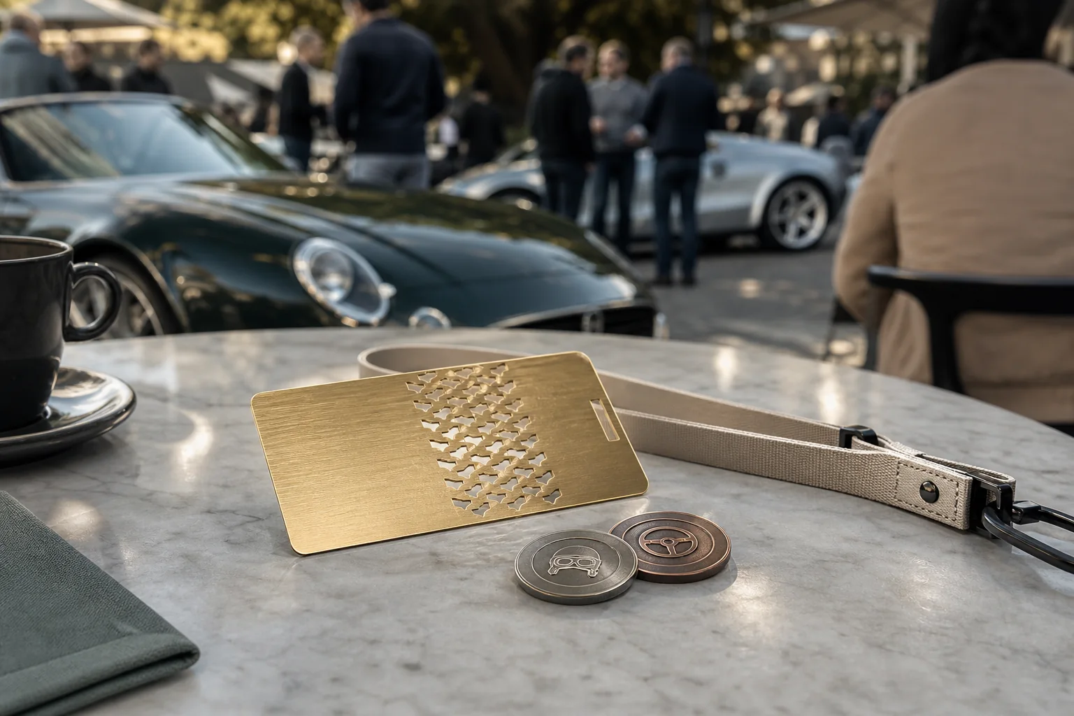 A gold automotive VIP card used across events and partner privileges