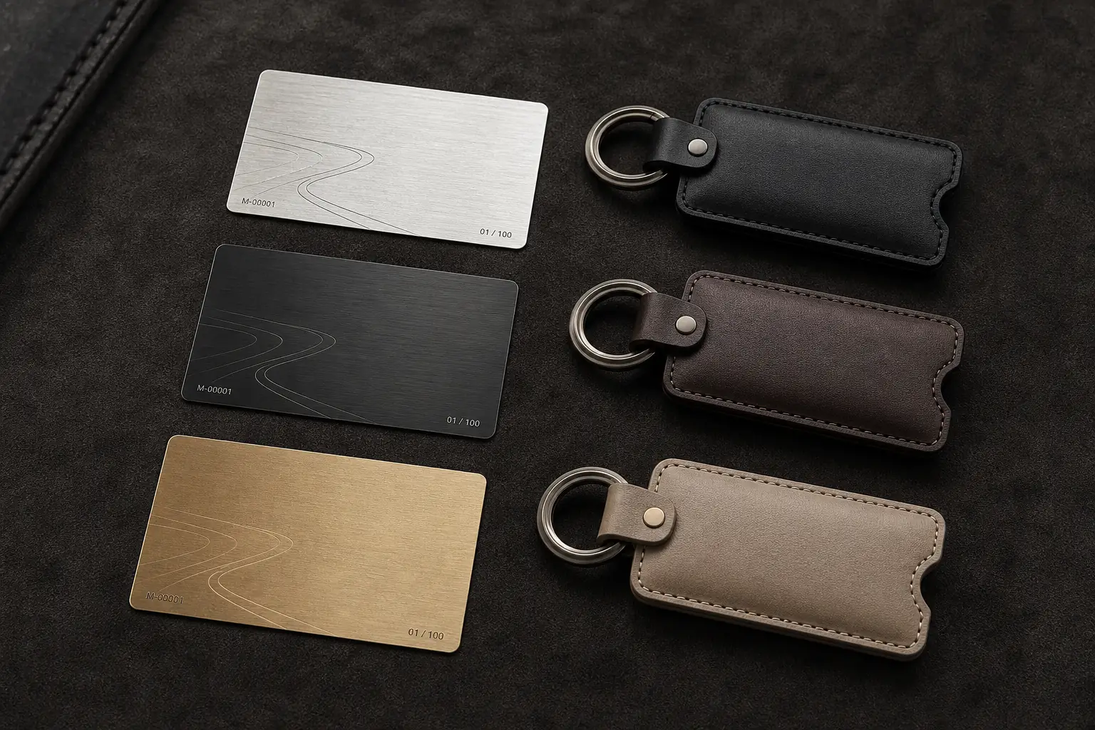 Coordinated steel, black, and gold luxury-rental member tiers