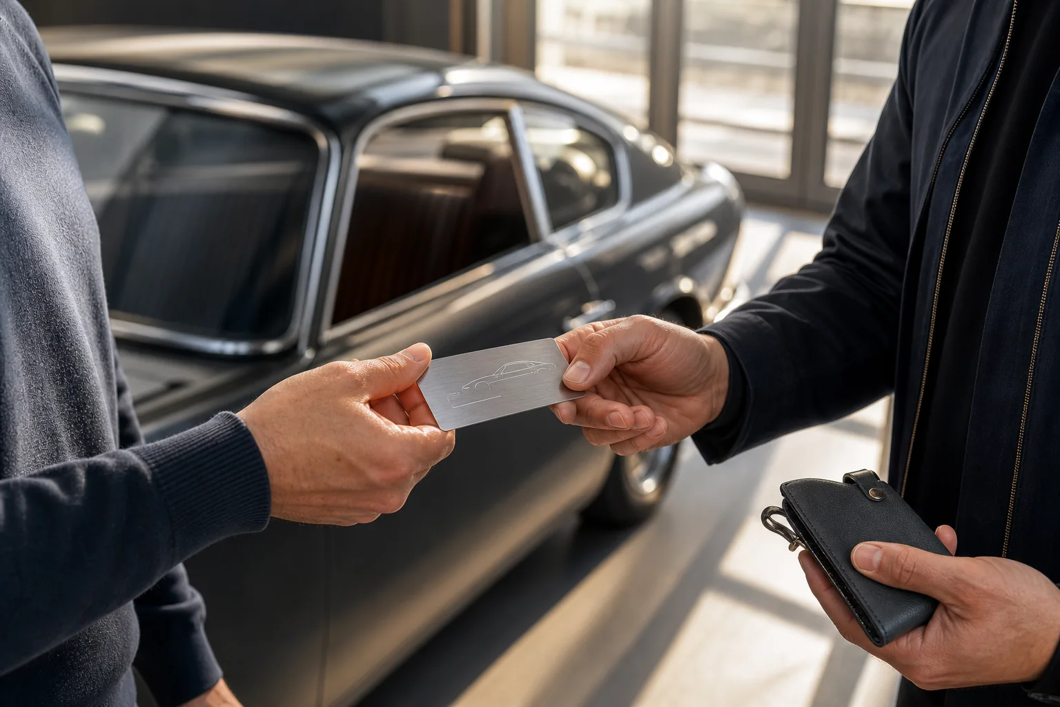 A vehicle-storage host recognises a member during collection handover
