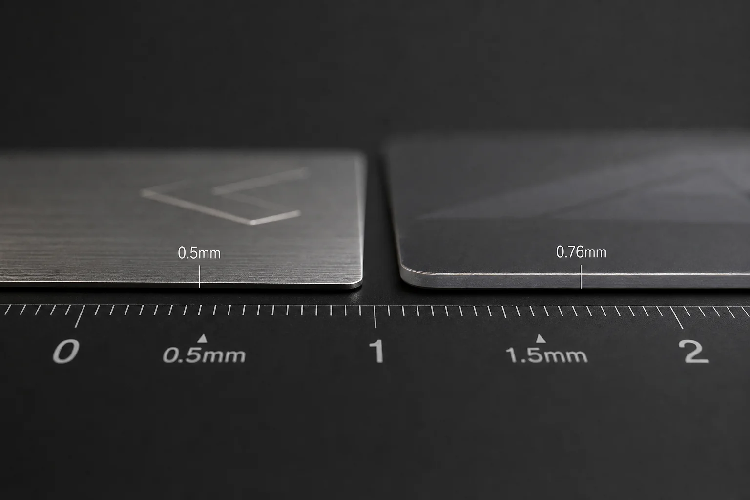 A factual edge and thickness comparison between metal and plastic credentials