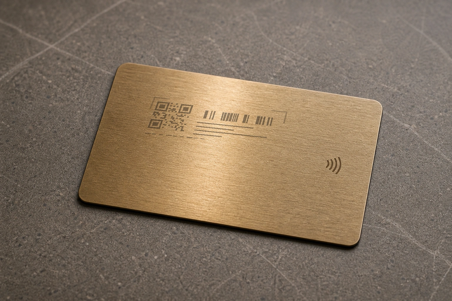 Natural brass back with QR barcode and serial zone