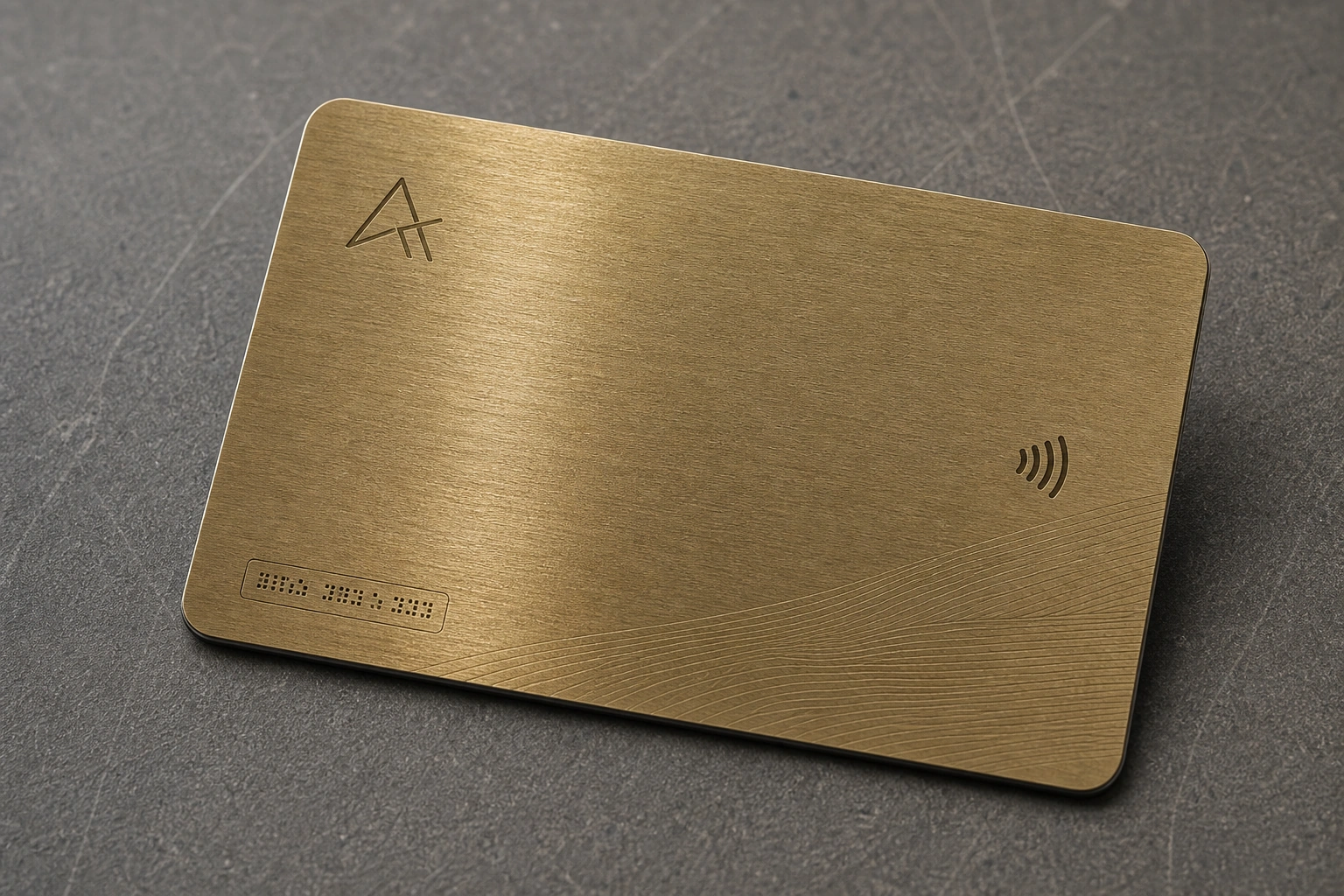 Natural brass printed linework and surface detail