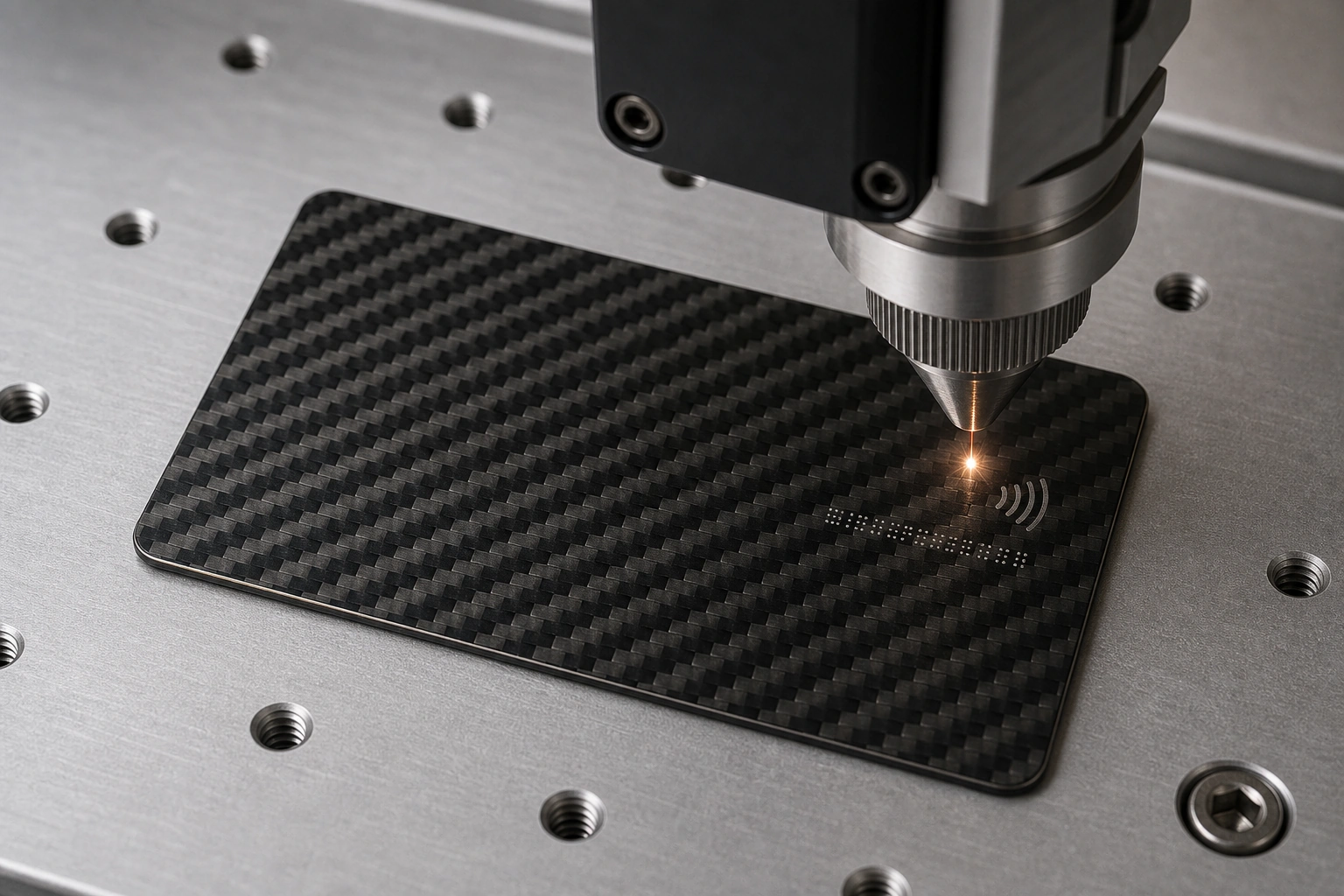 Carbon fiber hybrid laser engraving process