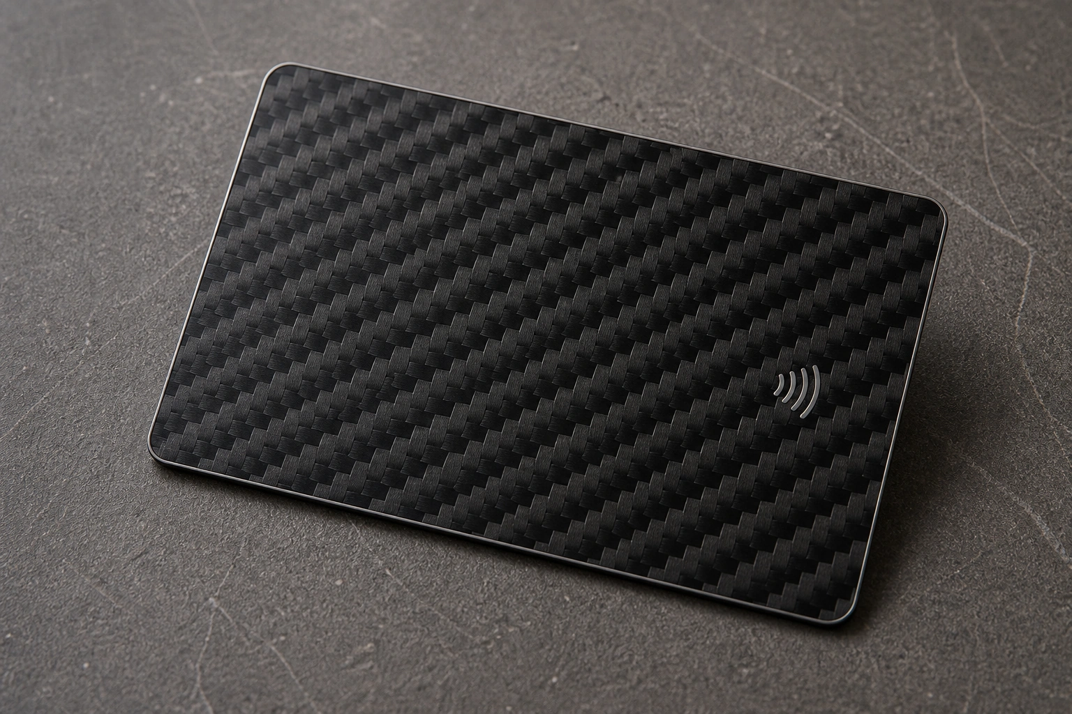 Carbon fiber hybrid plain card on white background