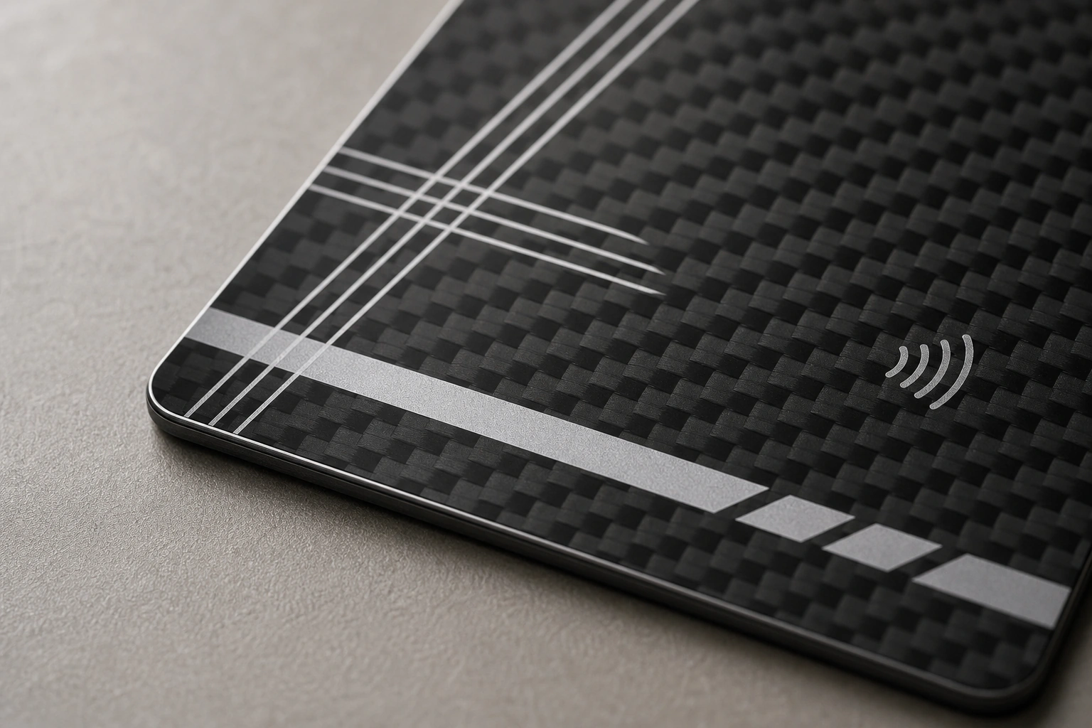 Carbon fiber hybrid surface macro with full-card inset