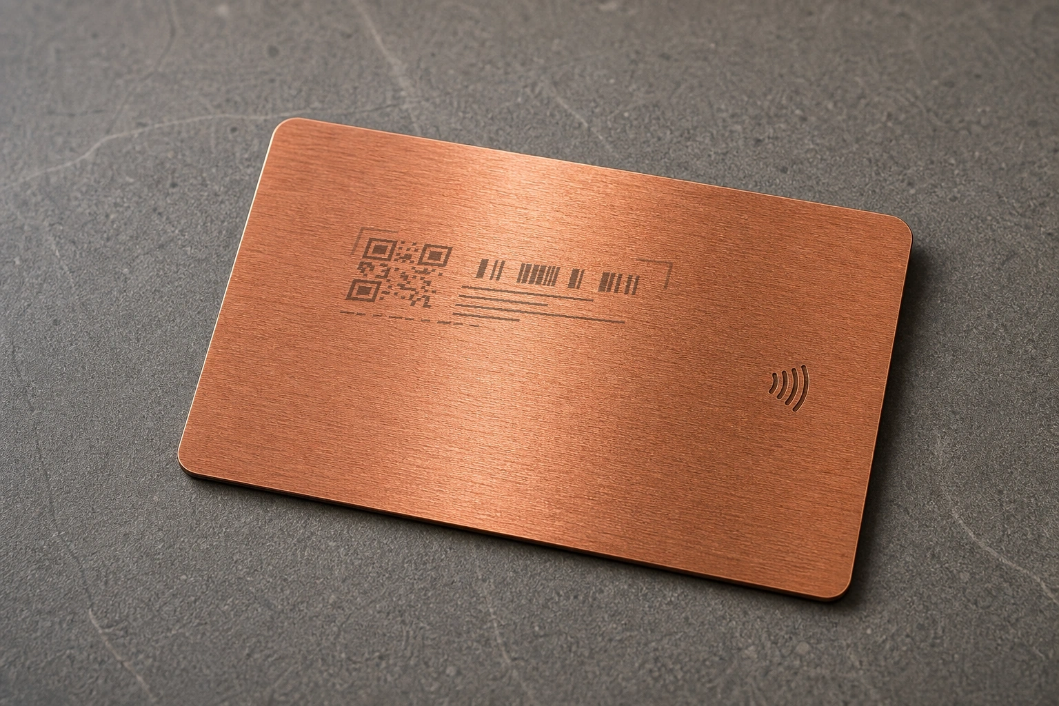 Copper back with QR barcode and serial zone