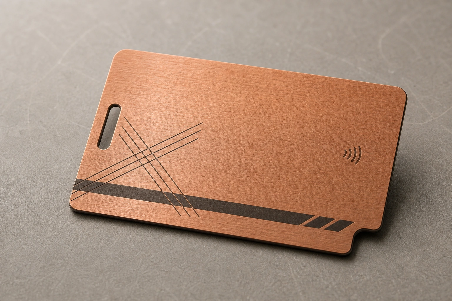Copper custom cut edge sample