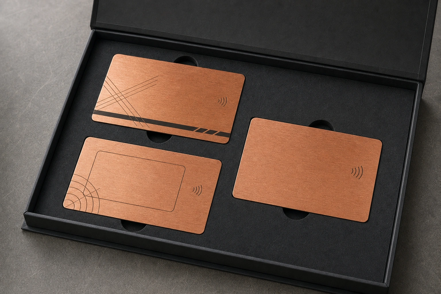 Copper sample box presentation