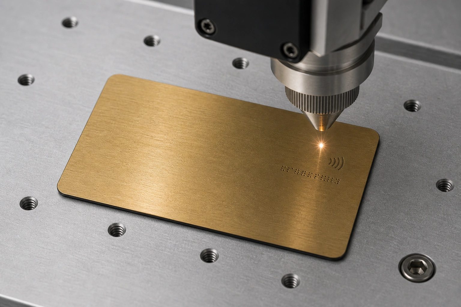 Gold plated / PVD laser engraving process