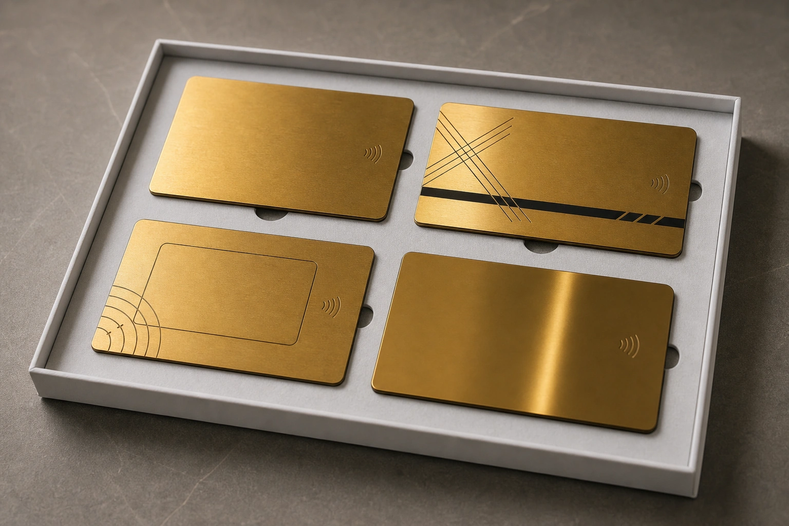 Gold plated / PVD material variation tray