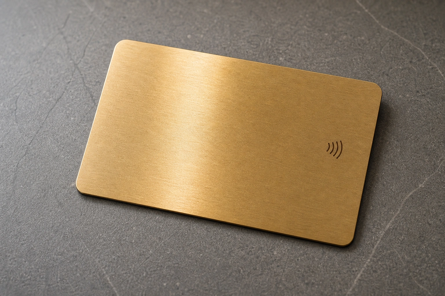 Gold plated / PVD plain card on white background