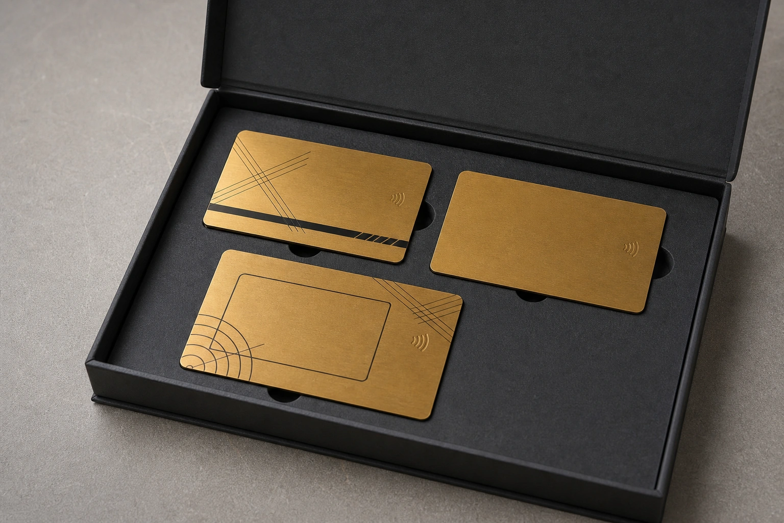 Gold plated / PVD sample box presentation