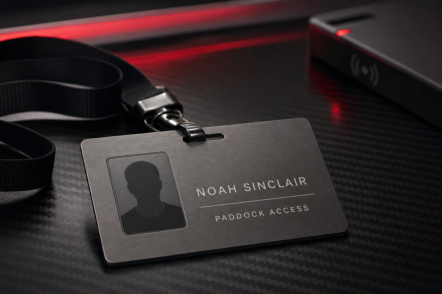 Gunmetal RFID paddock access ID card
