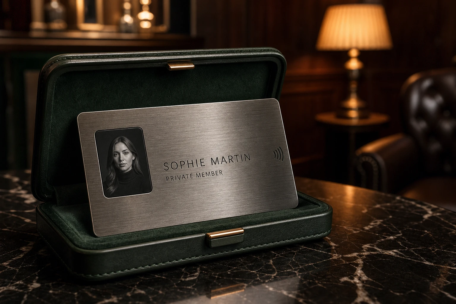Stainless steel RFID private member ID card