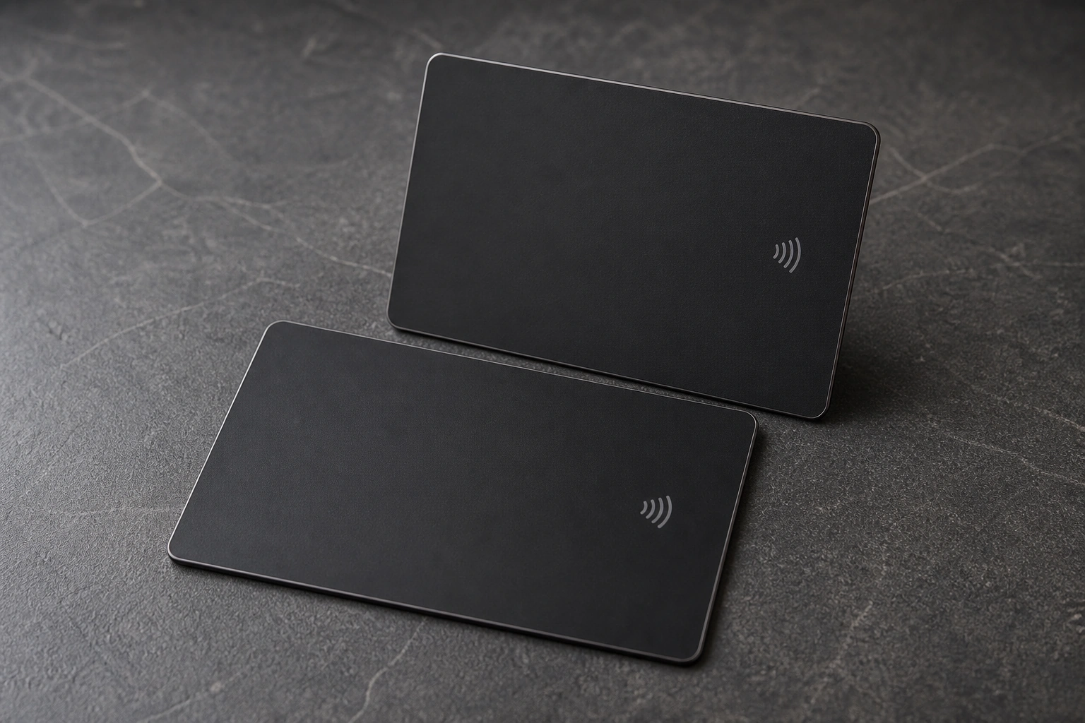 Matte-black metal member card
