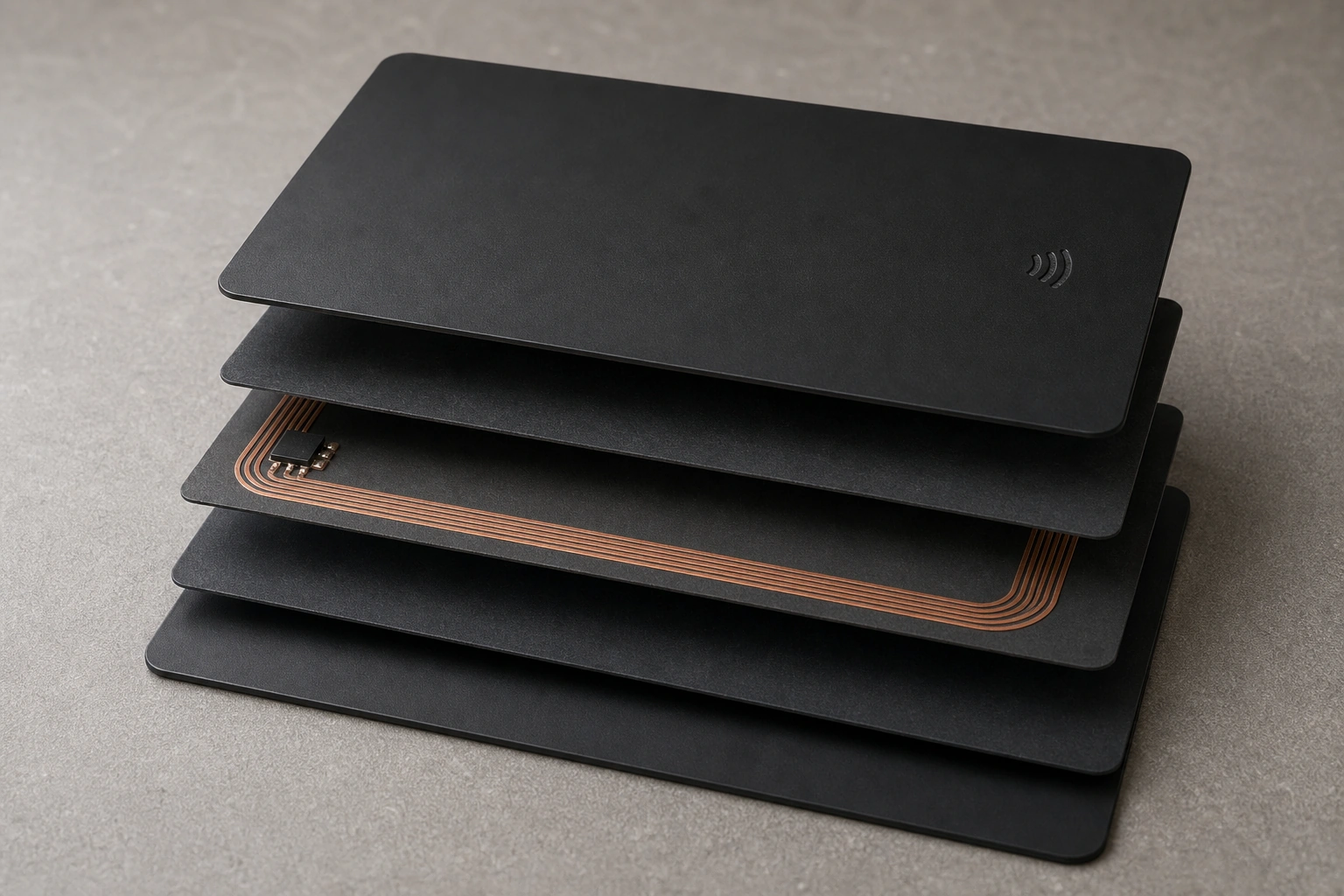 Matte black metal RF construction layer stack