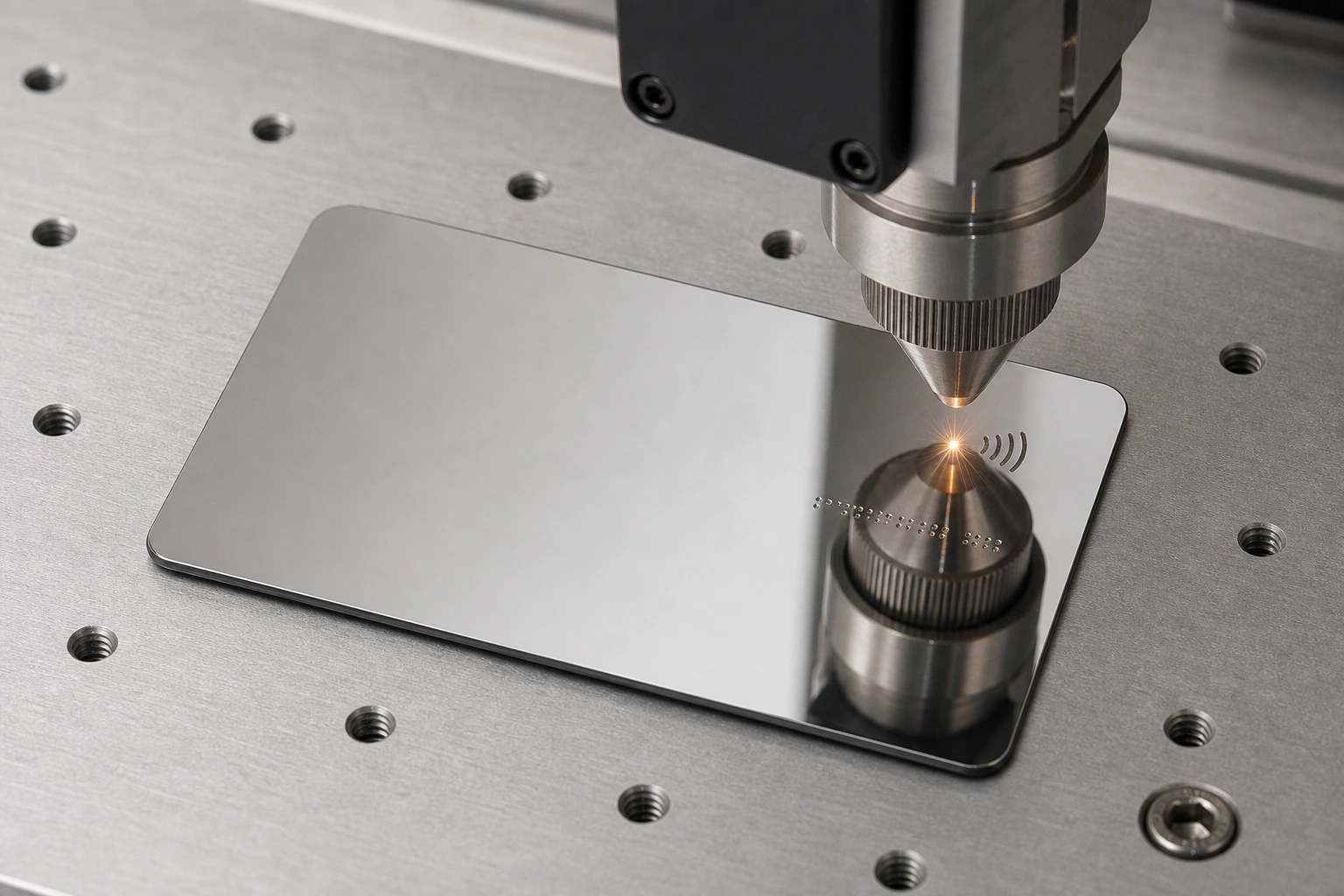 Mirror stainless laser engraving process
