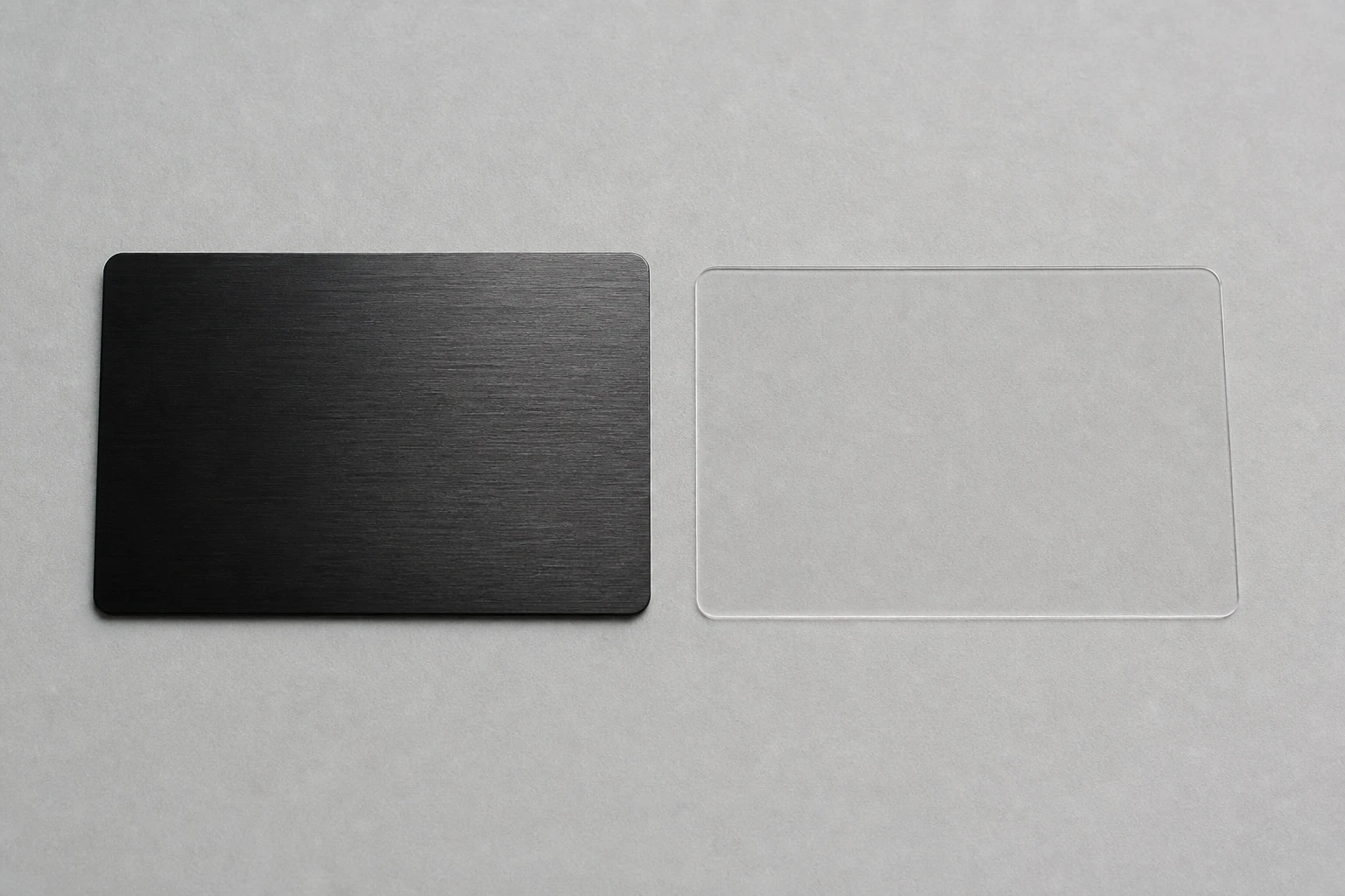 Black card and a clear alignment template