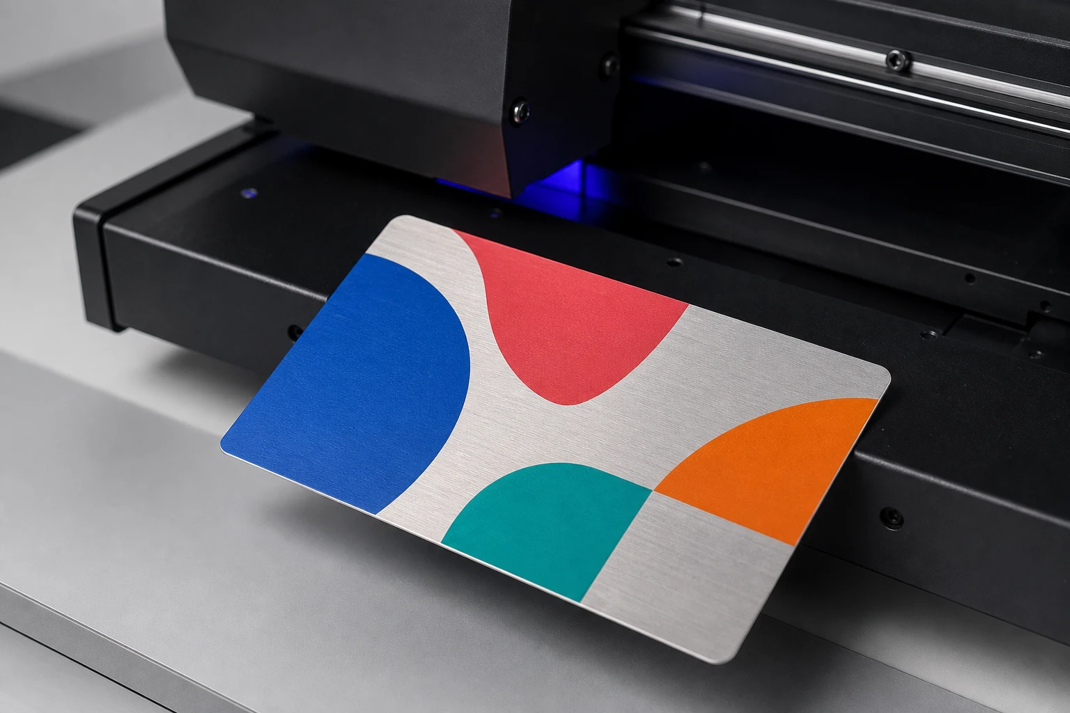 Aluminium metal card with vivid UV colour print