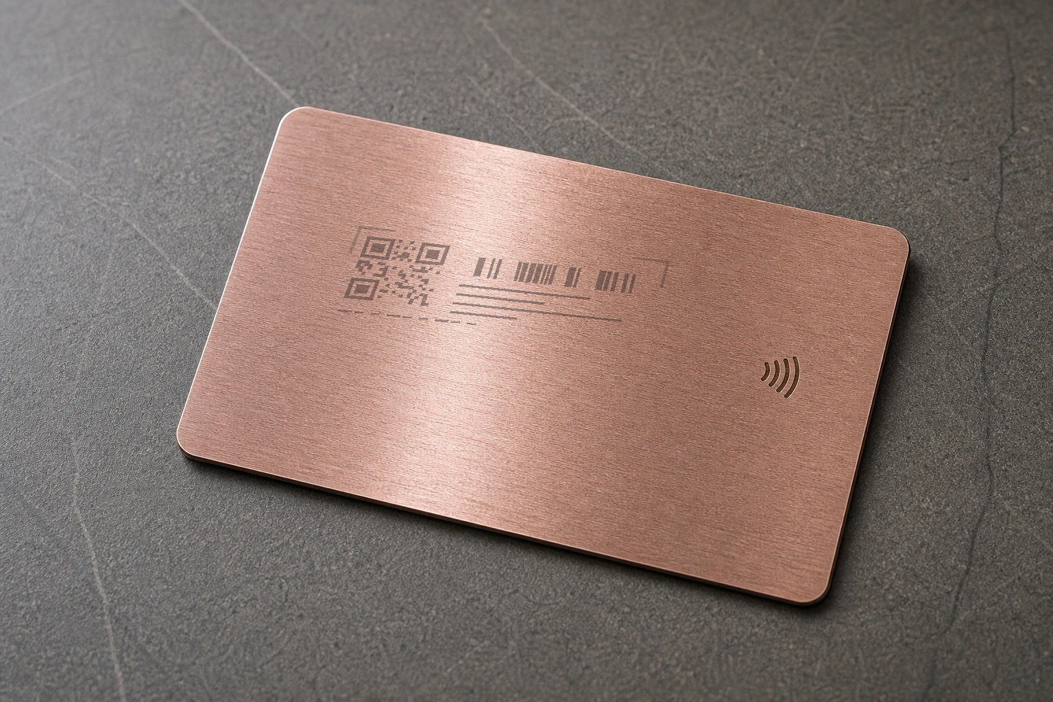 Rose gold back with QR barcode and serial zone