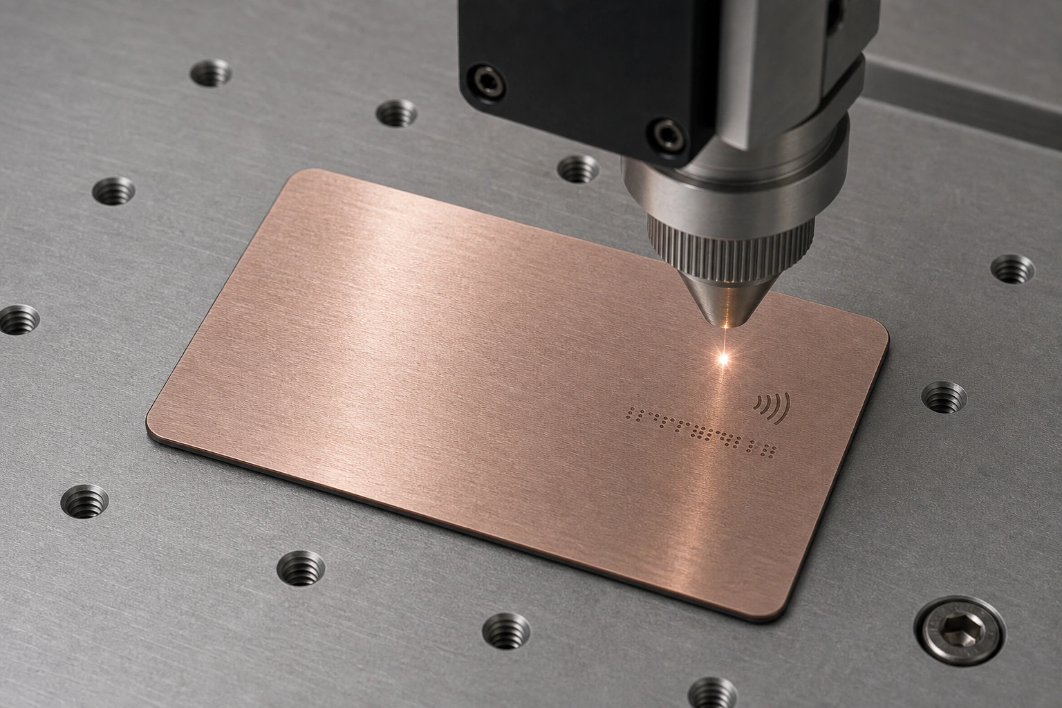 Rose gold laser engraving process