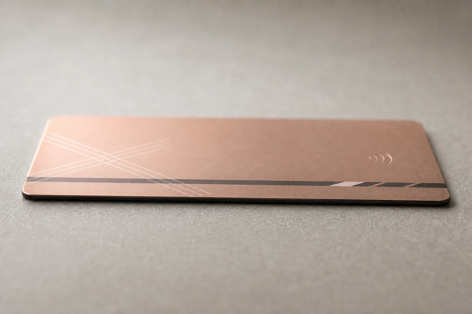 Rose gold side edge profile